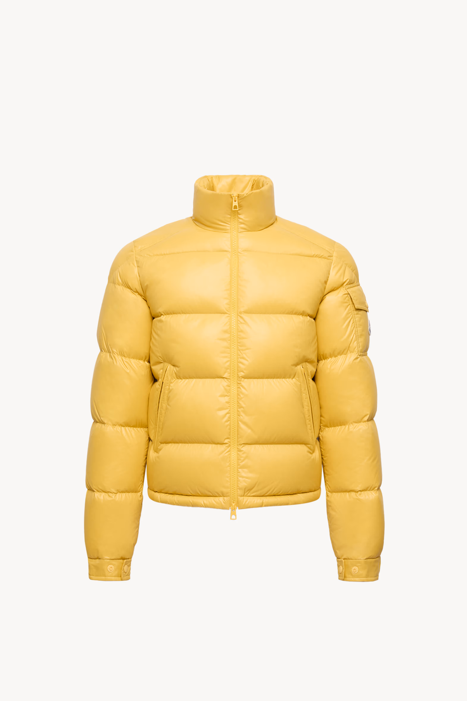 Levitha Hooded Short Down Jacket Men Yellow Moncler 2